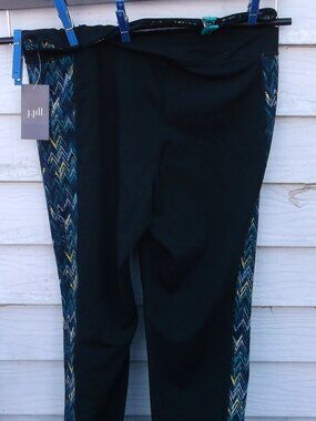 NWT J. Jill Santorini Leggings Black Texture XS